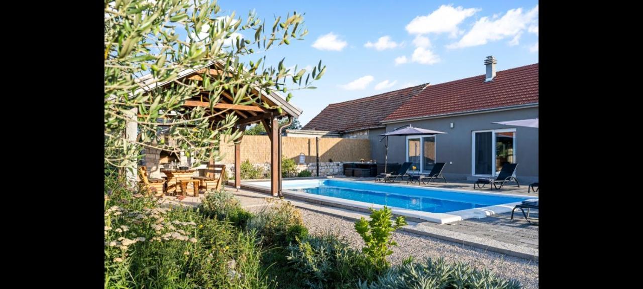 Olive Tree House With Jacuzzi, Wifi And 40M2 Pool Villa Siritovci ภายนอก รูปภาพ